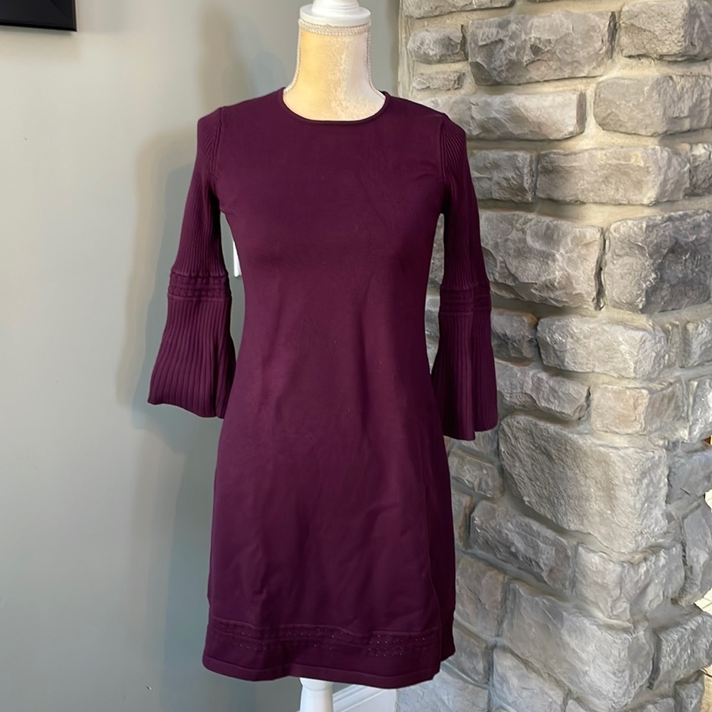 Vince Camuto plum sweater dress